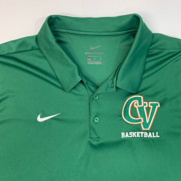 Nike Polo Shirt Mens XL Extra Large Green CV Basketball Dri Fit Short Sleeve - Picture 3 of 15